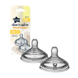 Tommee Tippee Closer To Nature Medium Flow Teats 2 Pack (Colours May Vary)