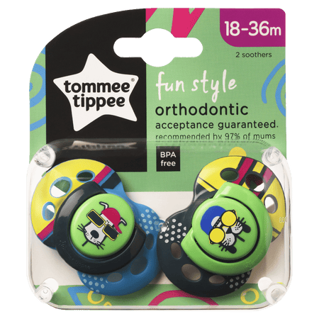 Tommee Tippee Fun Style Soothers 18-36m 2 Pack