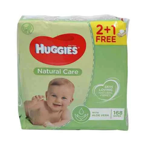 Huggies Baby Wipes Natural Care 168 Wipes