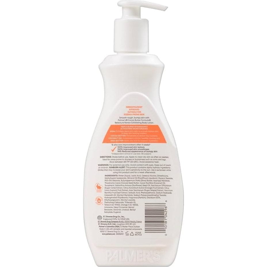 Palmers Cocoa Butter Retexture & Renew Exfoliating Body Lotion 400ml