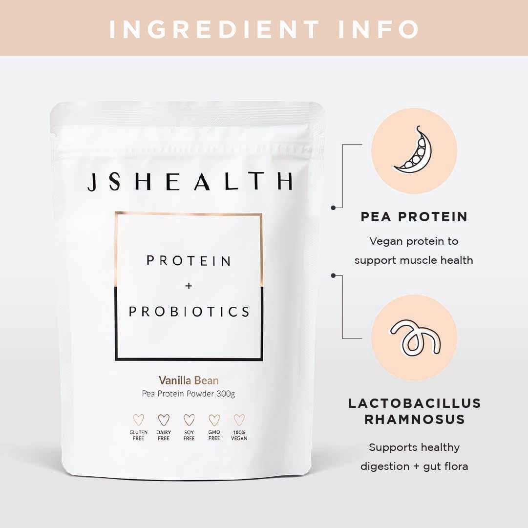 JShealth Protein + Probiotics Vanilla Bean 300g