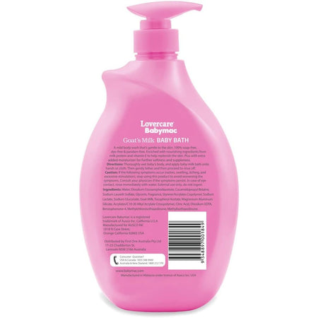 Lovercare Babymac Goat's Milk Baby Bath With Vitamin E 1 L