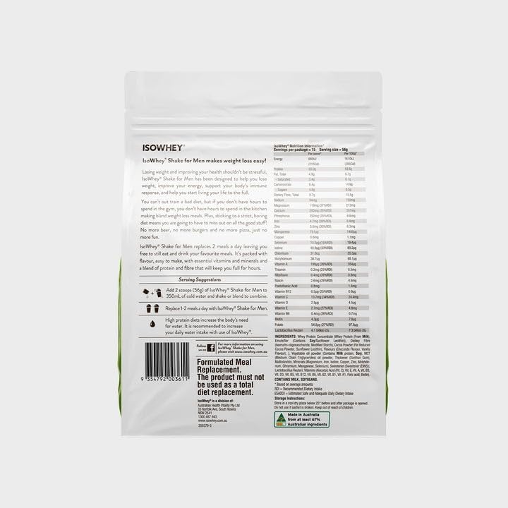 Isowhey Men's Shake Chocolate 840g