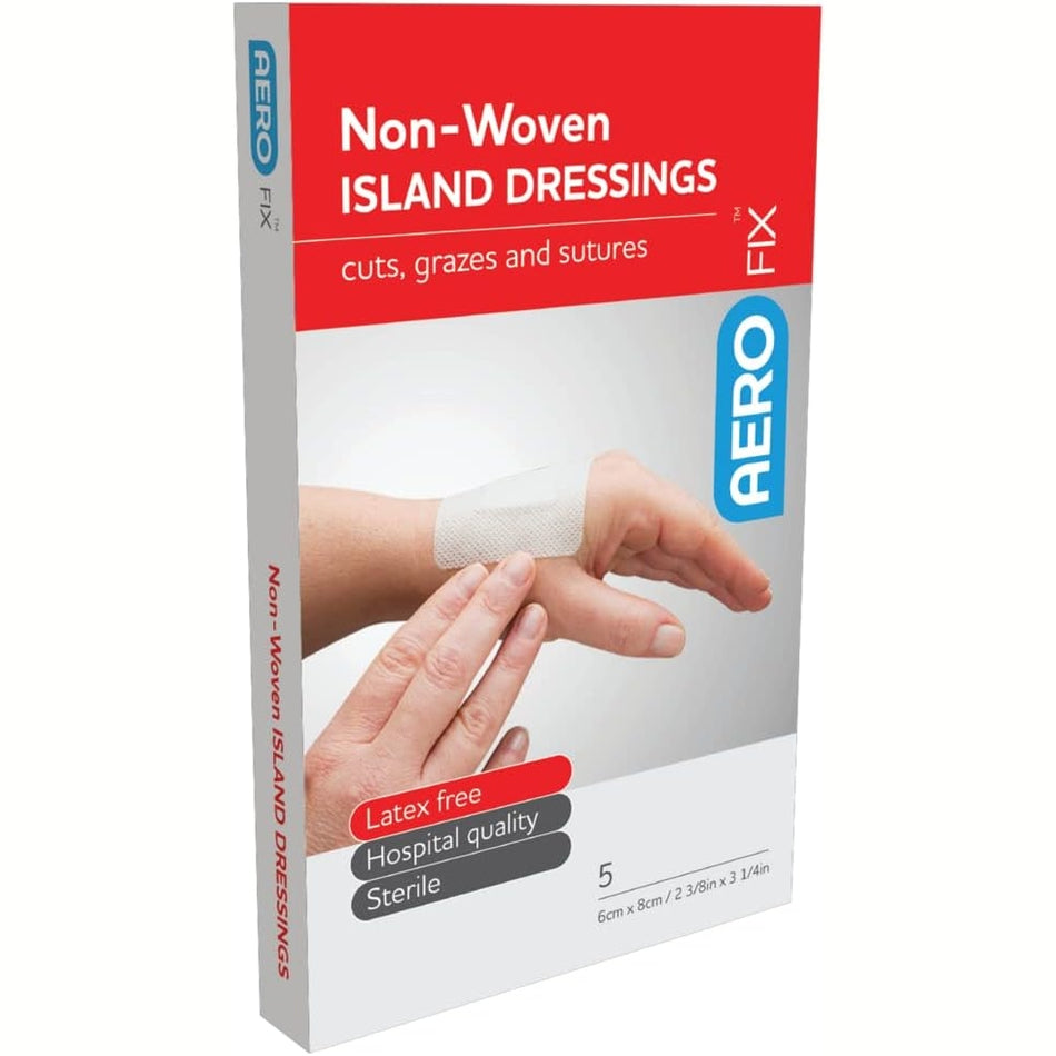 Aerofix Non-woven Island Dressing 6 X 8cm 5pk