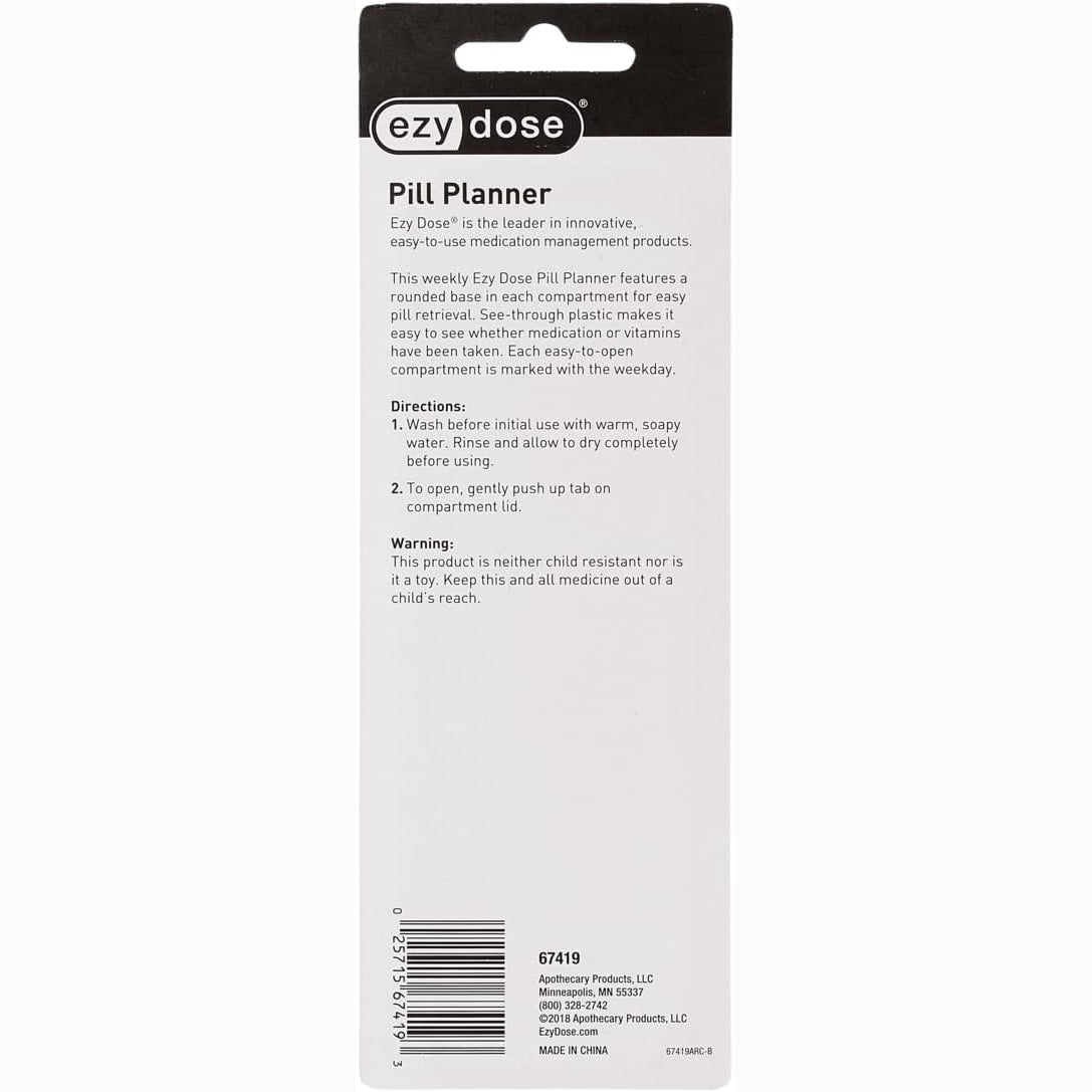 EZY Dose 67419 WEEKLY LARGE PILL PLANNER