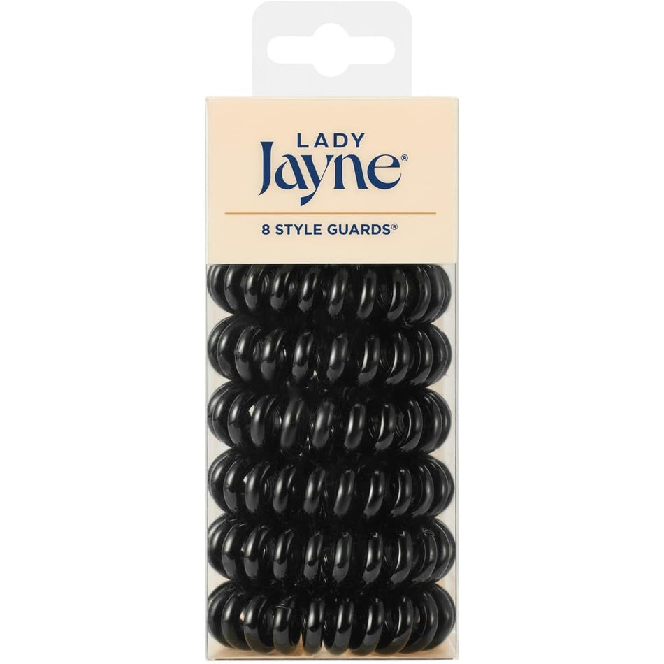 Lady Jayne Style Guards Kink-Free Spirals 8 Pack Black