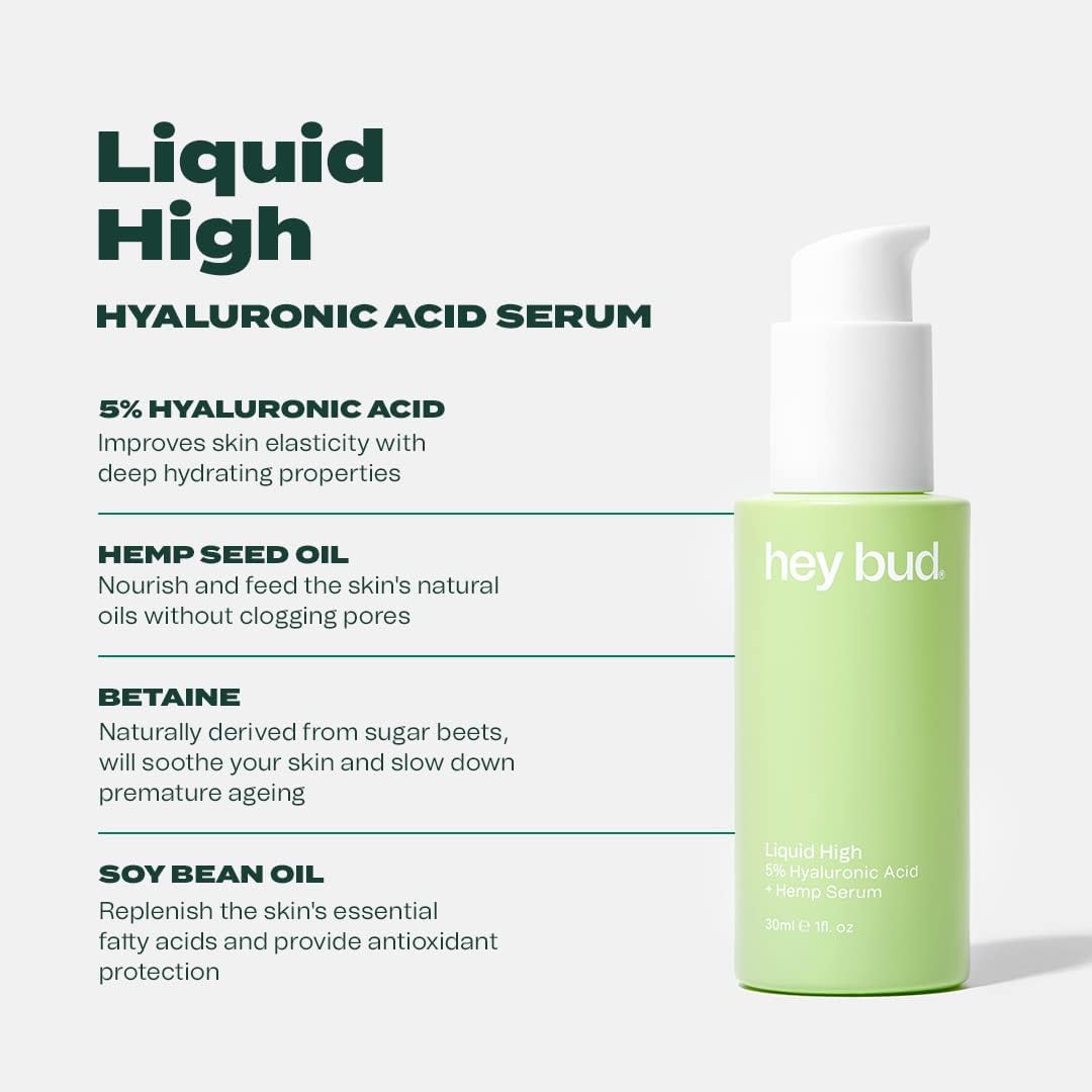 Hey Bud Hyaluronic Acid + Hemp Serum 30ml