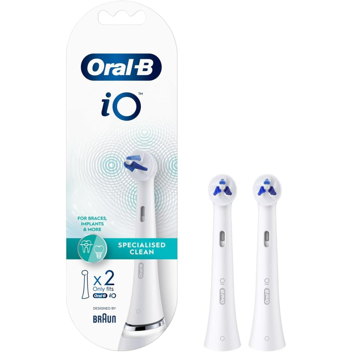 Oral B Power Toothbrush iO Specialised Clean Refills White 2 Pack