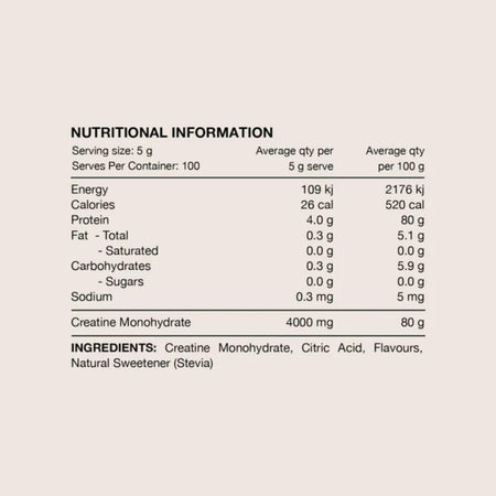 Switch Nutrition Creatine Monohydrate Refreshing Lime 500g