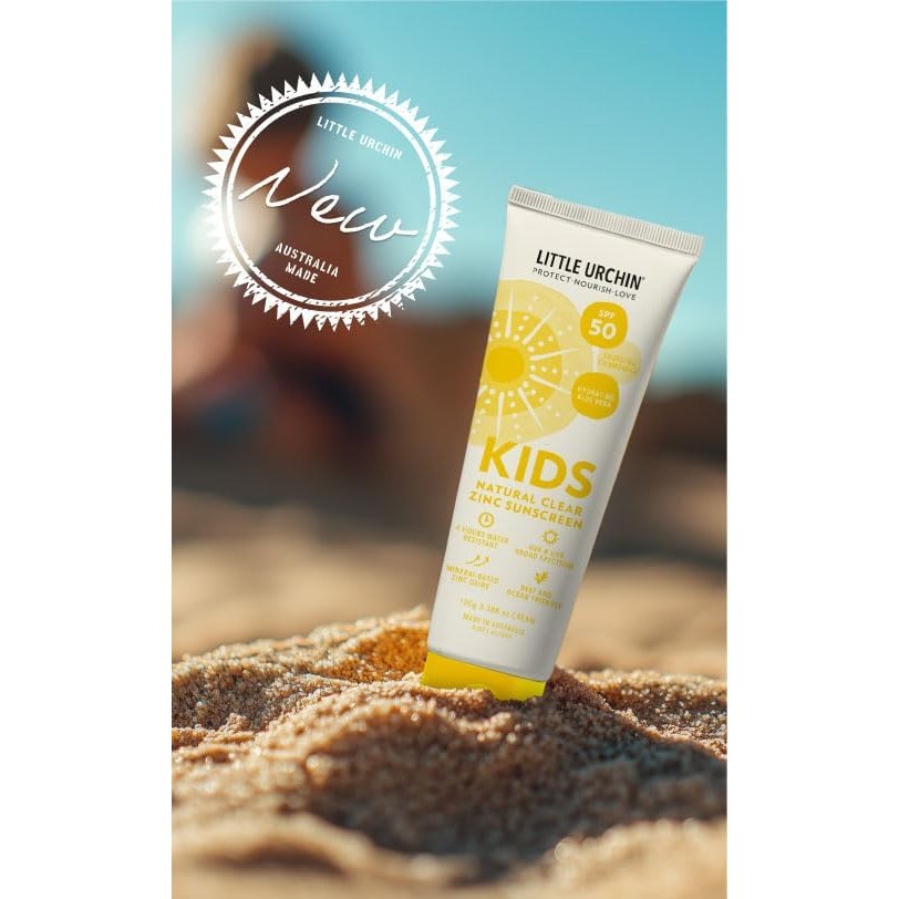 Little Urchin Natural Kids Sunscreen Clear Zinc Spf 50 100g