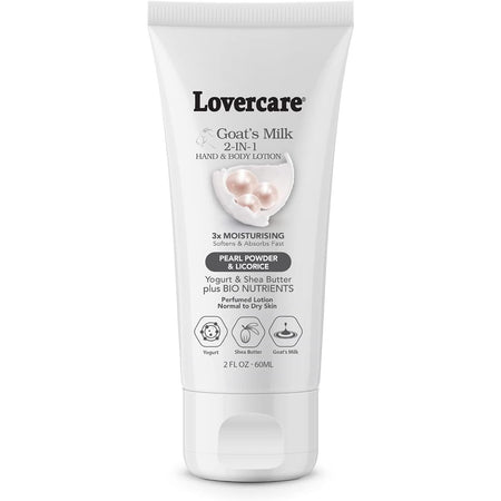 Lovercare Goat's Milk 2-in-1 Hand Cream & Body Lotion Pearl Powder 60ml