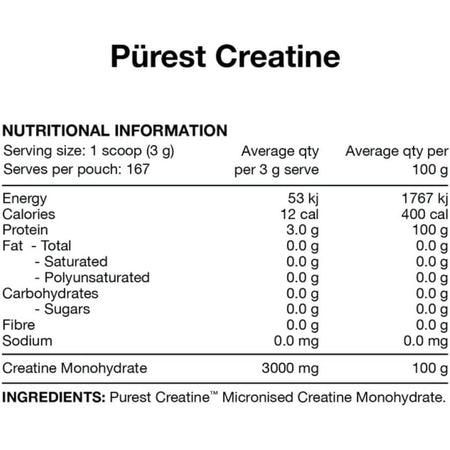 Switch Nutrition Purest® Creatine Monohydrate 500g