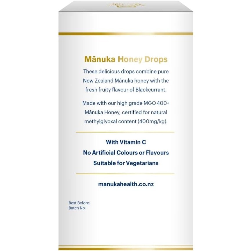 Manuka Health Mgo 400+ Manuka Honey Drops - Blackcurrent 65g