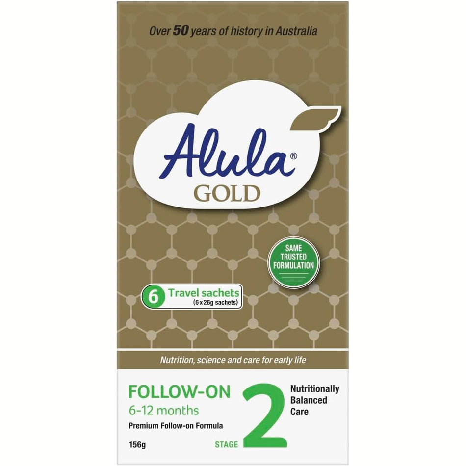Alula Gold Follow-on Stage 2 Formula 6-12 Months Stickpack 6 Pack