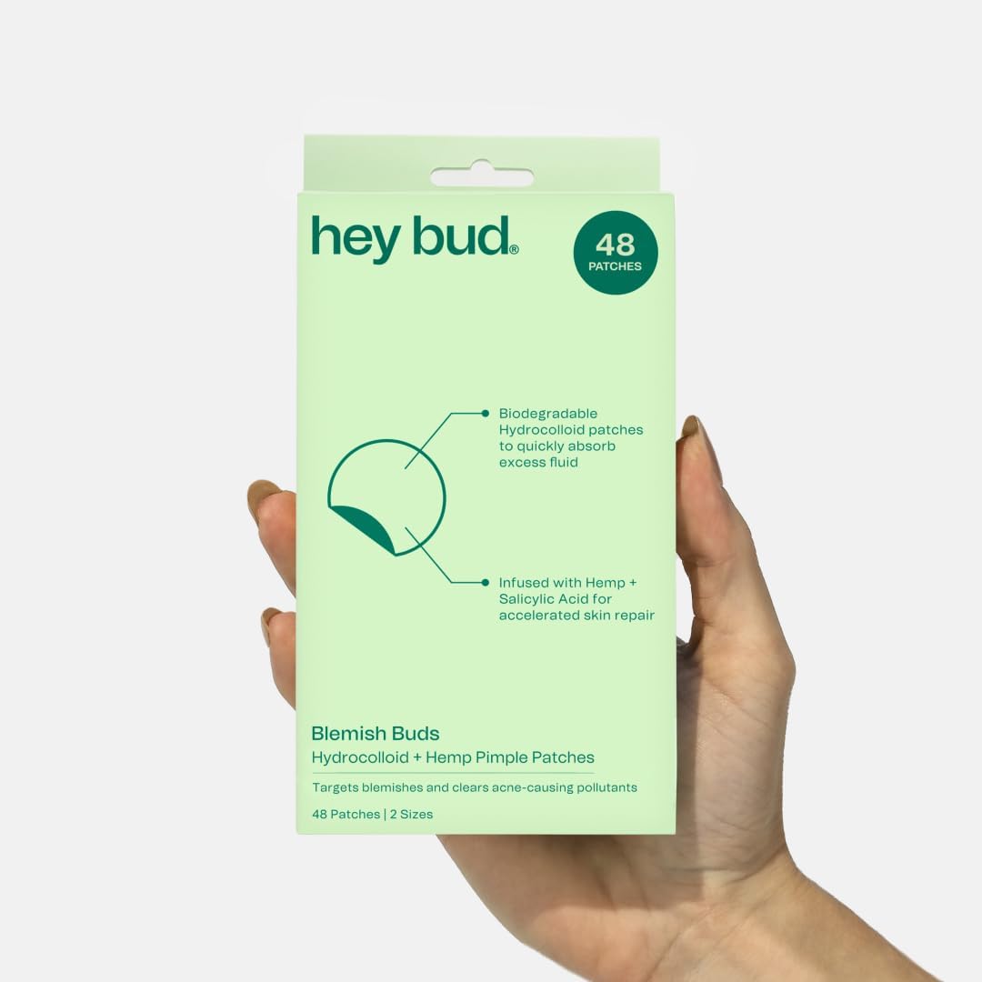 Hey Bud Hydrocolloid + Hemp Acne Patches 48 Patches