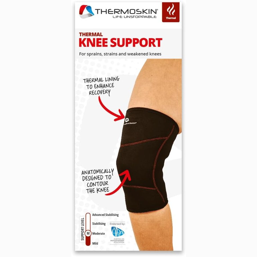 Thermoskin Thermal Knee Support Medium Black 1 Each