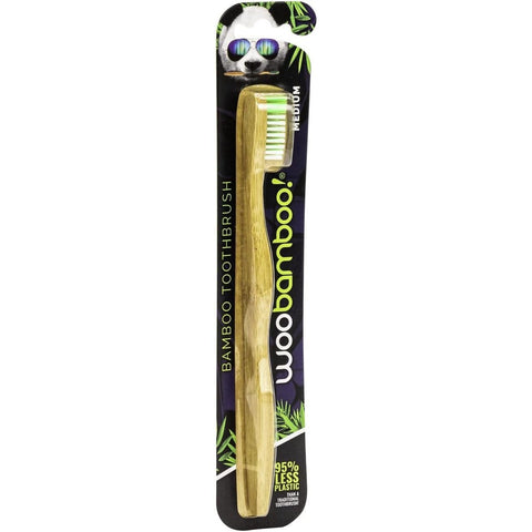 Woobamboo Eco-Friendly Biodegradable Bamboo Toothbrush Medium