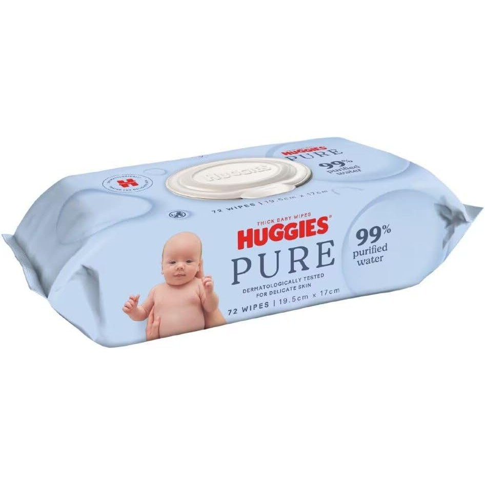 Huggies 99% Purified Water Wipes 72 Pack