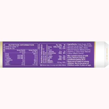 Manuka Health Mgo 400+ Manuka Honey Drops - Blackcurrent 65g