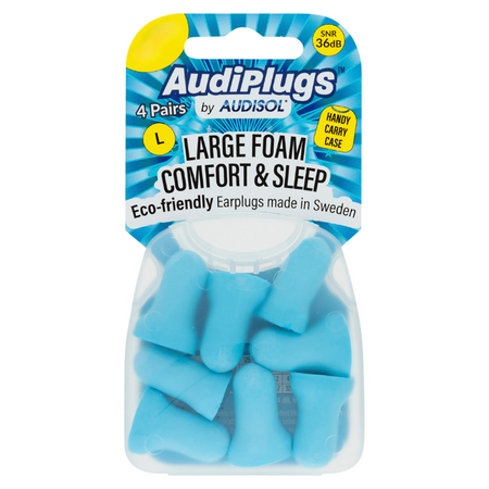 Audiplugs Large Foam Comfort & Sleep 4 Pairs