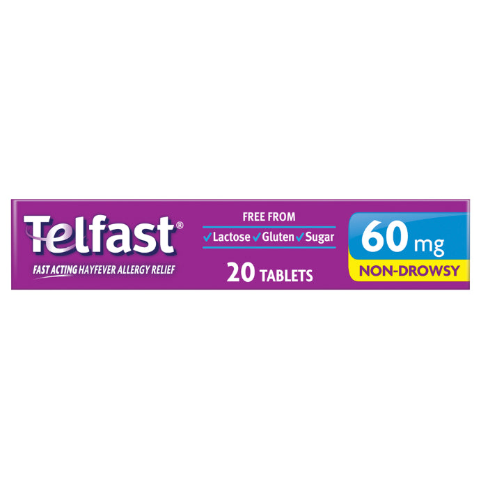 Telfast Hayfever Allergy Relief 12 Hour 60mg 20 Tablets