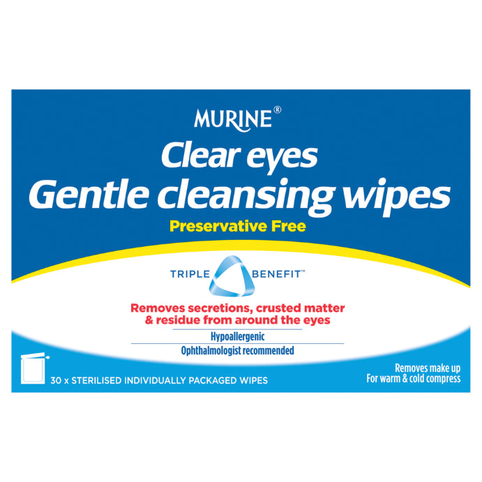Murine Clear Eyes Gentle Cleansing Wipes 30 Pack