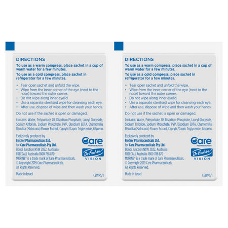 Murine Clear Eyes Gentle Cleansing Wipes 30 Pack