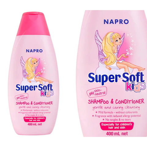SCW NAPRO Super Soft Children Shampoo and Conditioner 400ml