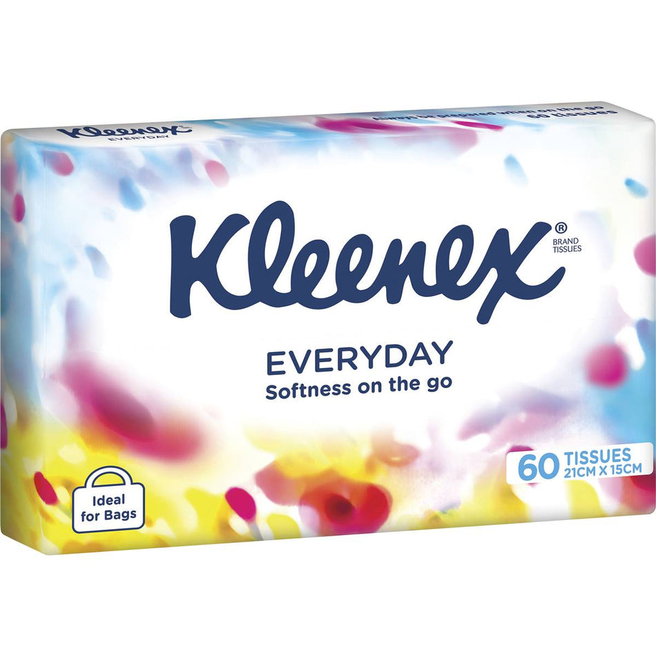 Kleenex Facial Tissue Soft Pack White 60 Pack