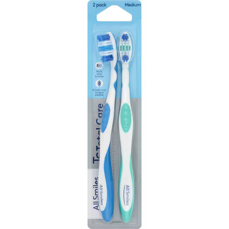 All Smiles Toothbrush Medium 2 pack