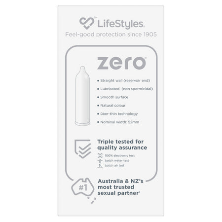 Lifestyles Zero Uber Thin Condoms 40 Pack