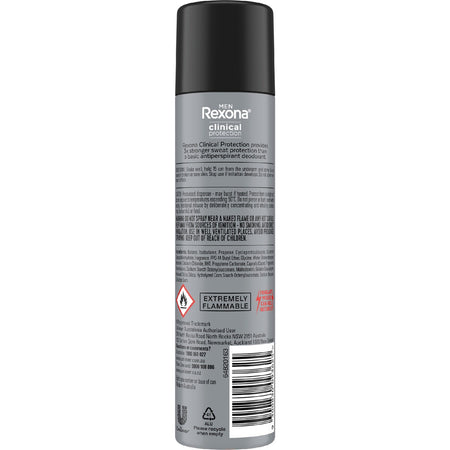 Rexona Men Clinical Protection Antiperspirant Aerosol Invisible 180ml