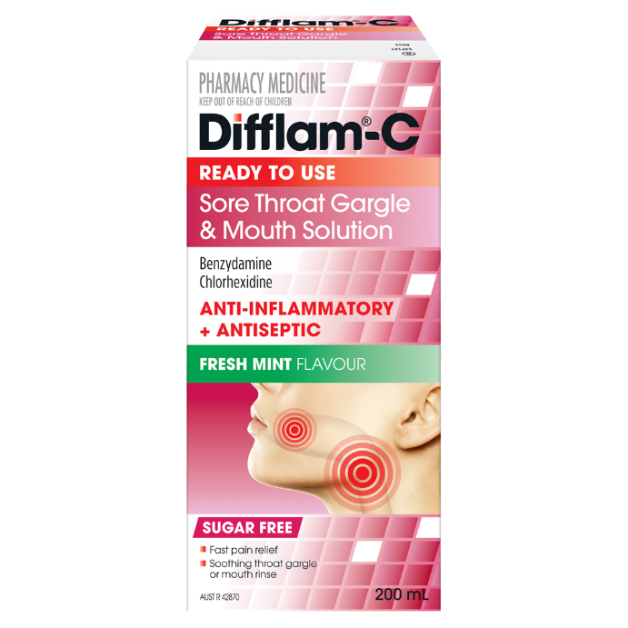 Difflam-Plus Anti-inflammatory Antiseptic Solution 200ml