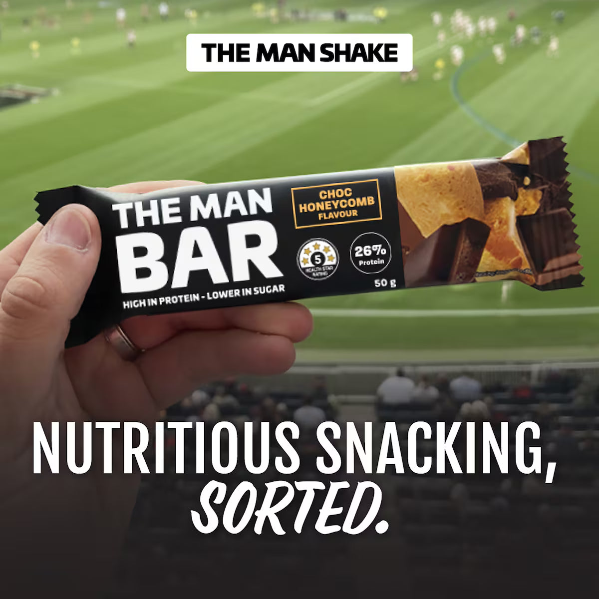 The Man Bar Choc Honeycomb 50g x 10 Pack