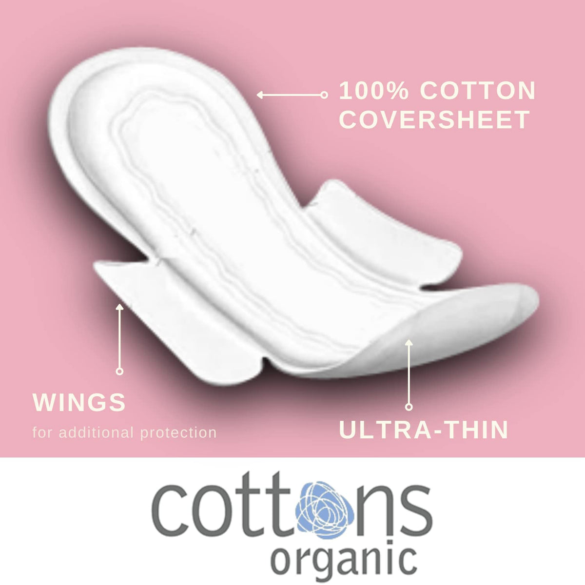 Cottons Ultrathin Pads with Wings Super 12 Pack