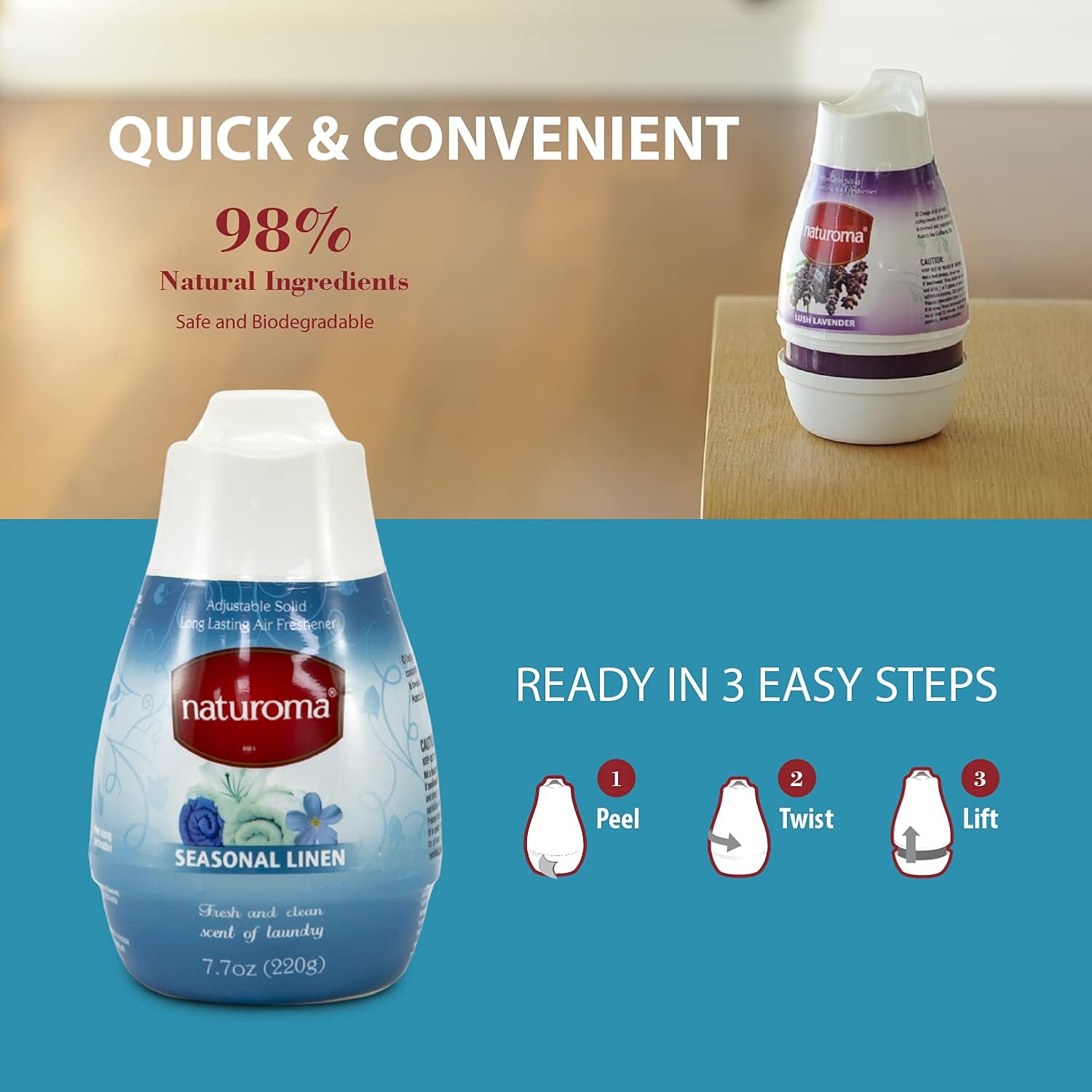 Naturoma Air Freshner Solid Gel Seasonal Linen 220g