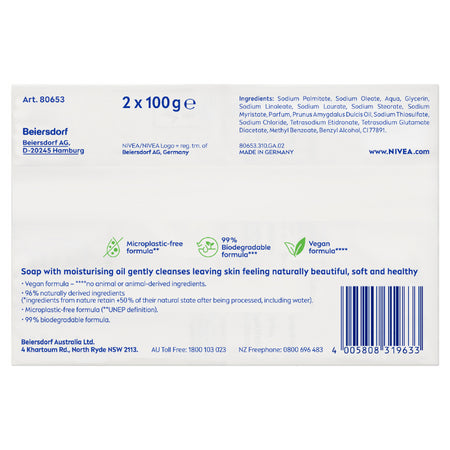 Nivea Creme Soft Care Soap 2 X 100g