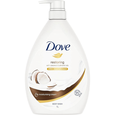 Dove Restoring Coconut & Almond Oil Body Wash 1 Litre