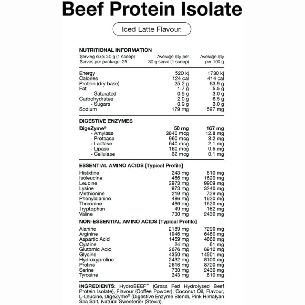 Switch Nutrition Beef Protein Isolate Iced Latte 750g
