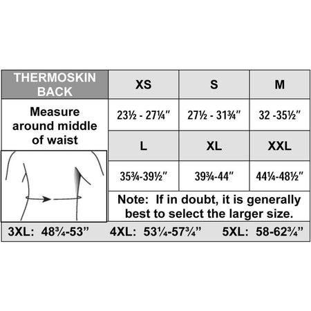 T/skin Thermal Adj Lumbar Suppt Blk L/xl