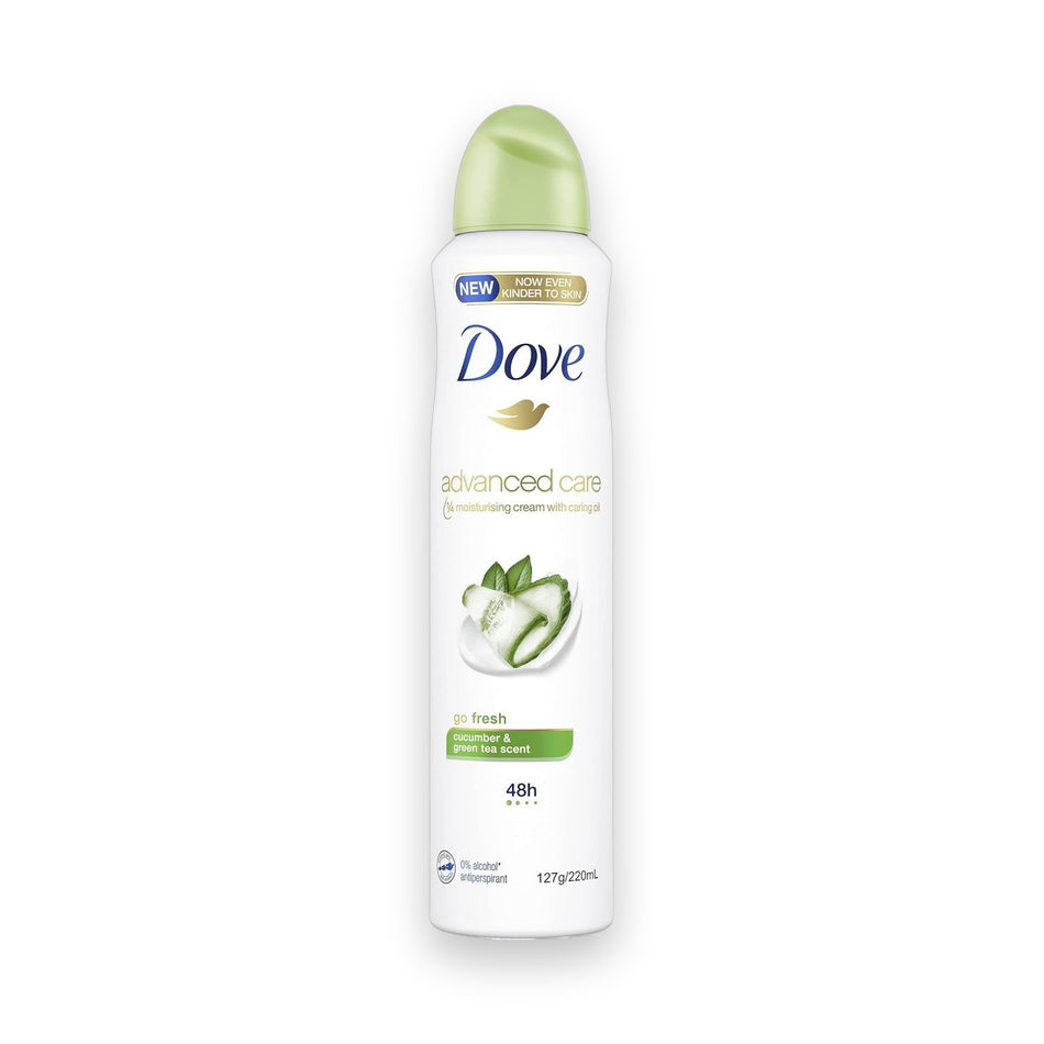 Dove Advanced Care Antiperspirant Aerosol Deodorant Go Fresh Cucumber & Green Tea 220mL