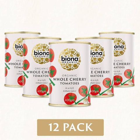 Biona Organic Whole Cherry Tomatoes 400g (Pack of 12)