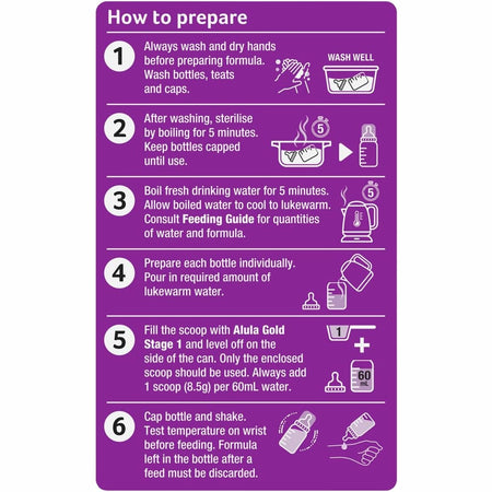 Alula Gold Stage 1 Newborn Premium Infant Formula 0-6 Months 900g