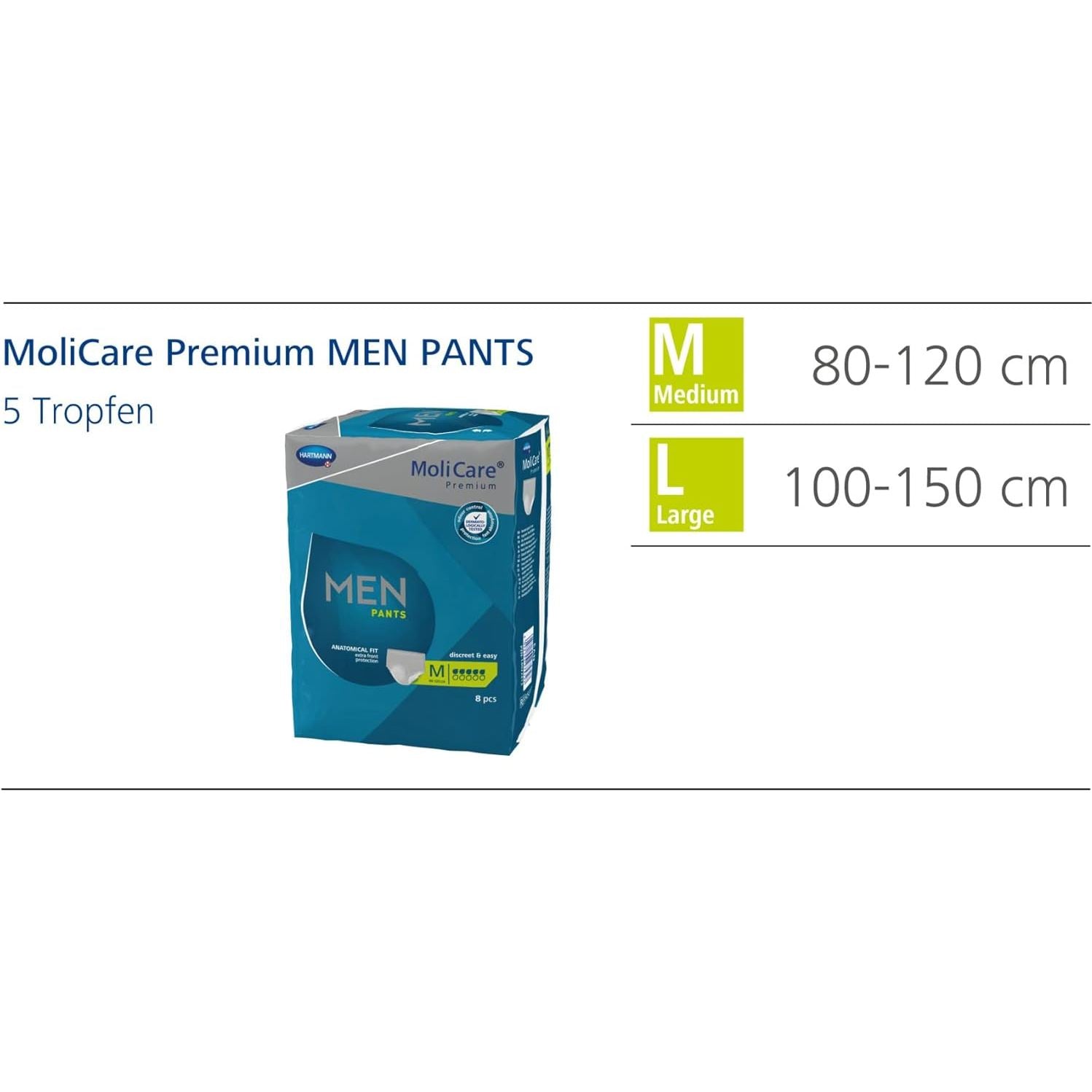 Molicare Premium Men Pants 5 Drop Large 7 Pack