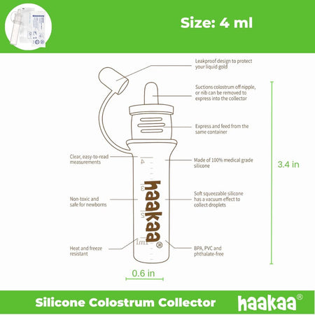 Haakaa Silicone Colostrum Collector Set Pre-sterilised 6 Pack