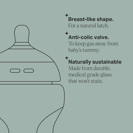 Tommee Tippee Natural start GLASS BOTTLE SLOW TEAT 1X 250ML