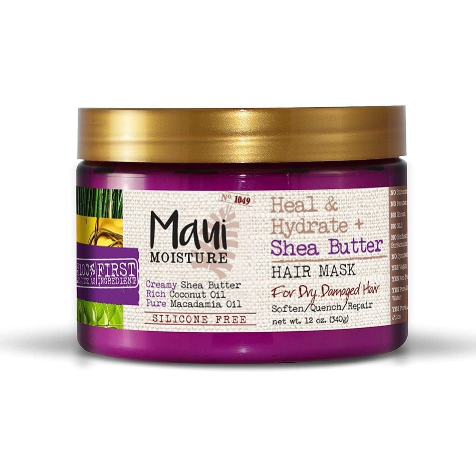 Maui Moisture Heal & Hydrate + Shea Butter Hair Mask For Dry & Damaged Hair 340g