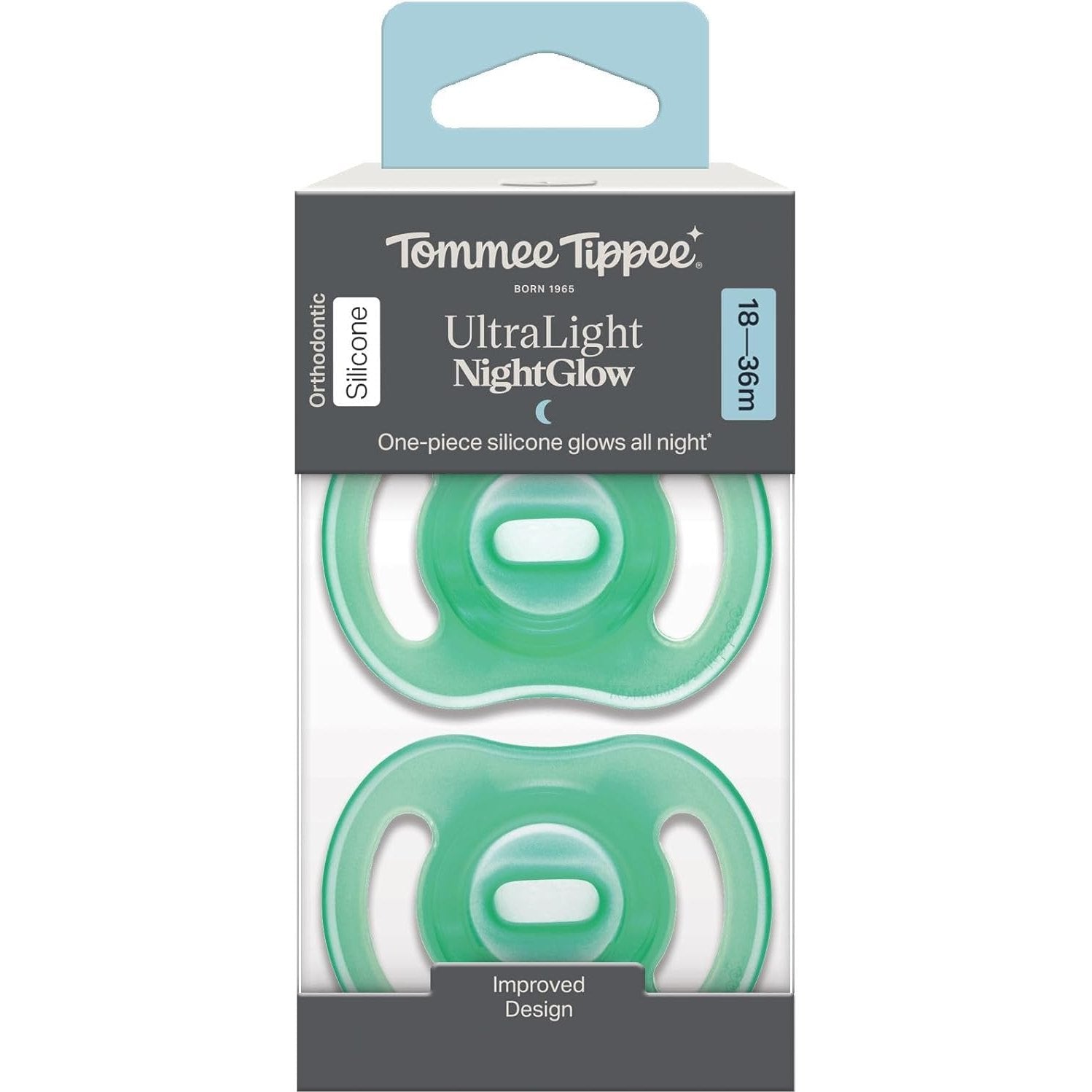 Tommee Tippee Ultralight Soother Night 18-36 Months 2 Pack