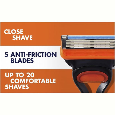 Gillette Fusion5 Razor Handle + 4 Cartridges 1 Pack