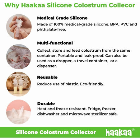 Haakaa Silicone Colostrum Collector Set Pre-sterilised 6 Pack